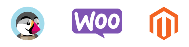 PrestaShop, Magento, WooCommerce